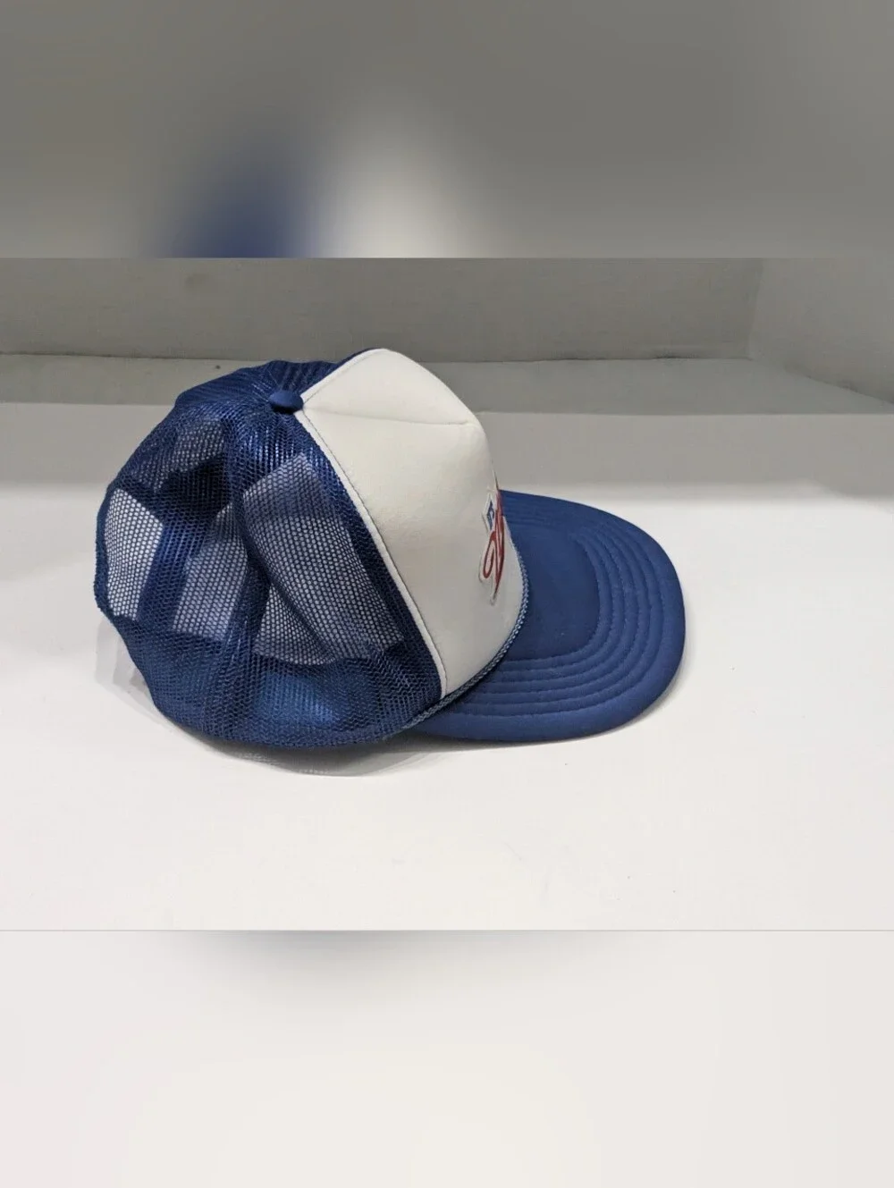 It's Miller Time Beer Trucker Hat Red White Blue Mesh Snapback